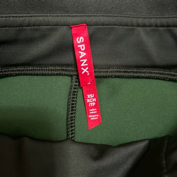 Spanx Olive Green Faux Suede Leggings XS - Picture 4 of 5